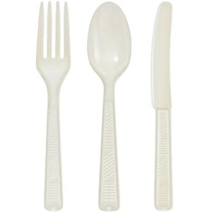 White Combo Cutlery