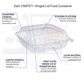 *WHOLESALE* DART Model # C9PST1| ClearSeal Hinged Lid Container | 250 ct/case