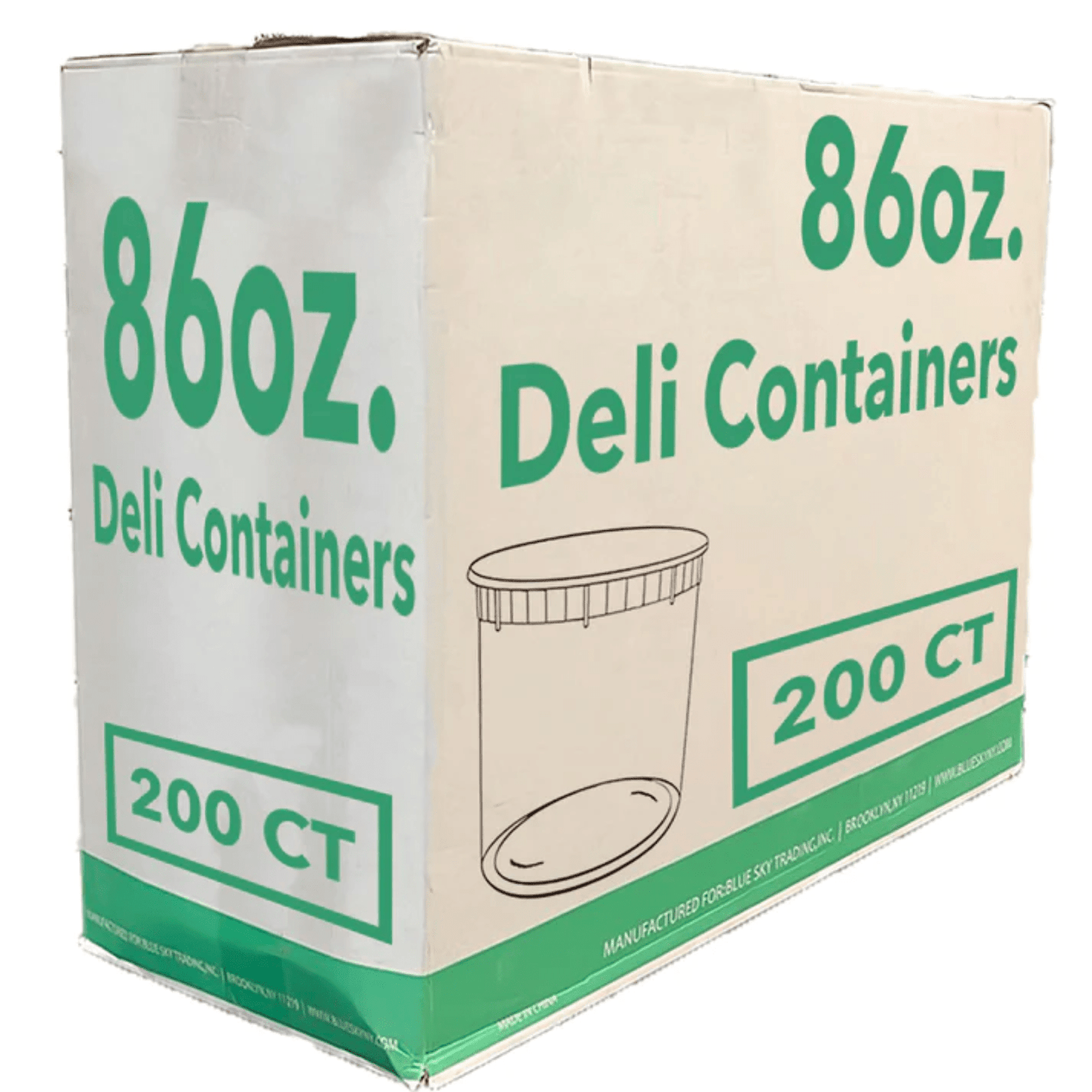 *WHOLESALE* 86oz. Heavyweight Deli Containers with Lids | 200 ct/case