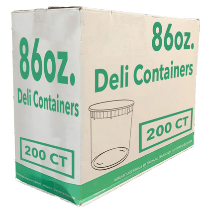 *WHOLESALE* 86oz. Heavyweight Deli Containers with Lids | 200 ct/case