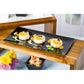Rectangular Plastic Salad Plates Black 9"