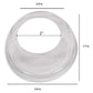 *WHOLESALE* Crystal Clear Dome PET Plastic Lids with 2" Straw Hole – Fits 12, 16, 20 & 24 oz Cups: 1000CT/Case