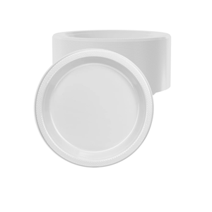 *BUY BULK* Hanna K. Signature Heavy weight Plastic Plates White 7"