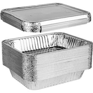 Disposable Regular weight 9×13 Half Size Aluminum Pans & Lids COMBO
