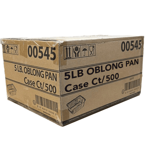 *WHOLESALE* Disposable Aluminum 5Lb Oblong Pan 9.5” x 7” | 500 ct/case