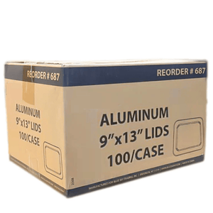 *WHOLESALE* Aluminum Half Size LID For 9x13 for All Weight Pans | 100 ct/case