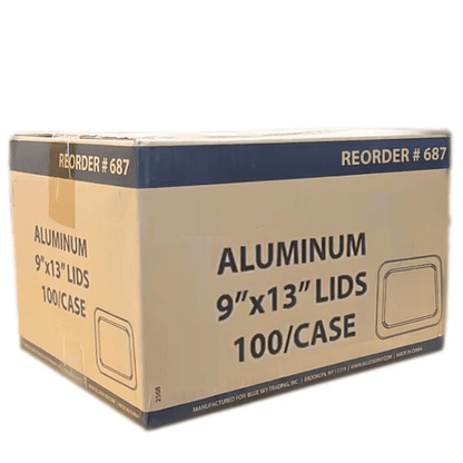 *WHOLESALE* Aluminum Half Size LID For 9x13 for All Weight Pans | 100 ct/case