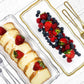Aristocrat Collection 13.75" x6" White & Silver Narrow Serving Trays
