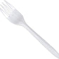 *BUY BULK* Plastic Cutlery Forks Medium Weight Disposable White