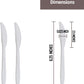 *BUY BULK* Plastic Cutlery, Knives Medium Weight Disposable White