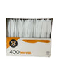 *BUY BULK* Plastic Cutlery, Knives Medium Weight Disposable White