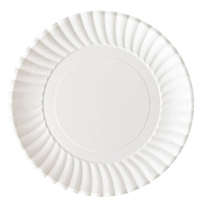*WHOLESALE* 9" - Disposable - Uncoated - White - Lunch Plates | 1200 ct.