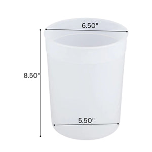 128 oz Disposable Plastic Food Storage Containers with Lids
