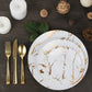 *BUY BULK* Gold Stroke White s Disposable Plastic Dinner Tableware COMBO Set