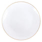 *BUY BULK* Organic Collection  White & Gold Rim Disposable Plastic Dinner Tableware COMBO Set