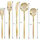 *BUY BULK* Antique White with Gold Floral Disposable Plastic Dinner Tableware COMBO Set