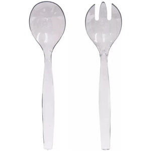 Plastic Serving Utensils, Heavy Duty Clear Disposable Utensils, 3 Each total 6pieces Serverware Vezee 6 Piece