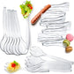 Plastic Serving Utensils, Heavy Duty Clear Disposable Utensils, 3 Each total 6pieces