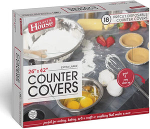 Plastic House Extra Large 26" X 42", 18 Precut Disposable Counter Covers