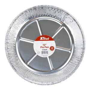 Jetfoil 12” Disposable Deep Heavy Weight Aluminum Foil Round Pans – Oven Safe, Easy Cleanup