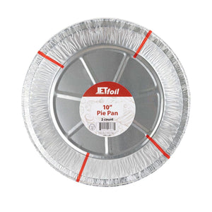 Jetfoil 10” Disposable Deep Heavy Weight Aluminum Foil Round Pans –Oven Safe, Easy Cleanup