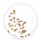 *BUY BULK* Garden Collection White and Gold Round Disposable Plastic Dinner Tableware COMBO Set