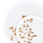 *BUY BULK* Garden Collection White and Gold Round Disposable Plastic Dinner Tableware COMBO Set