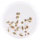 *BUY BULK* Garden Collection White and Gold Round Disposable Plastic Dinner Tableware COMBO Set