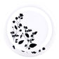 *BUY BULK* Garden Collection White and Black Round Disposable Plastic Dinner Tableware COMBO Set