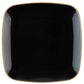 *BUY BULK* Orchid Collection Black and Gold Rim Square Disposable Plastic Dinner Tableware COMBO Set