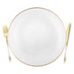 Transparent / Gold Rim Hammered Plastic Charger