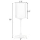 Two Tone 9 Oz White/Clear Plastic Wine Goblets