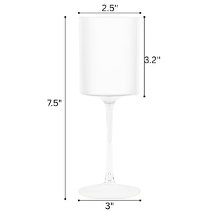 Two Tone 9 Oz White/Clear Plastic Wine Goblets