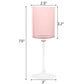 Two Tone 9 Oz Pink/Clear Plastic Wine Goblets