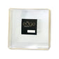 The Edge Collection 7.75" Clear with Gold Rim Square Plastic Plates