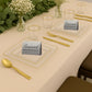 *BUY BULK* The Edge Collection Elegant Clear with Gold Rim Square Dinner Tableware COMBO Set