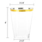 *BUY BULK* The Edge Collection Elegant Clear with Gold Rim Square Dinner Tableware COMBO Set