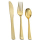 *BUY BULK* The Edge Collection Elegant Clear with Gold Rim Square Dinner Tableware COMBO Set