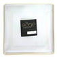 The Edge Collection 10.75" Clear with Gold Rim Square Plastic Dinner Plates