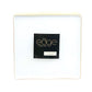 The Edge Collection 7.75" Transparent White with Gold Rim Square Plastic Plates