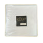 The Edge Collection 10.75" Transparent White with Gold Rim Square Plastic Dinner Plates