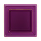 *BUY BULK* The Edge Collection Elegant Transparent Purple with Gold Rim Square Dinner Tableware COMBO Set