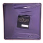 The Edge Collection 10.75" Transparent Purple with Gold Rim Square Plastic Dinner Plates