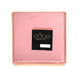 The Edge Collection 7.75" Transparent  Pink with Gold Rim Square Plastic Plates
