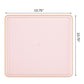 *BUY BULK* The Edge Collection Elegant Transparent Pink with Gold Rim Square Dinner Tableware COMBO Set