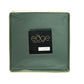 The Edge Collection 7.75" Transparent Green with Gold Rim Square Plastic Plates
