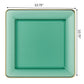 *BUY BULK* The Edge Collection Elegant Transparent Green with Gold Rim Square Dinner Tableware COMBO Set
