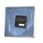 The Edge Collection 7.75" Transparent Blue with Gold Rim Square Plastic Plates