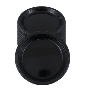*BUY BULK* Hanna K. Signature 9" Black Plastic Plates