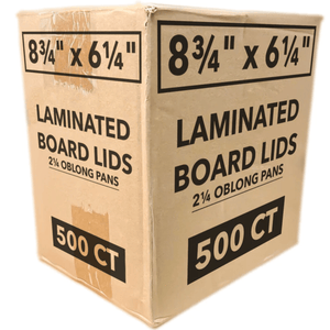 *WHOLESALE* Board Lid For 2.25Lb Aluminum Oblong Pan 8.75" x 6.12" | 500 ct/case